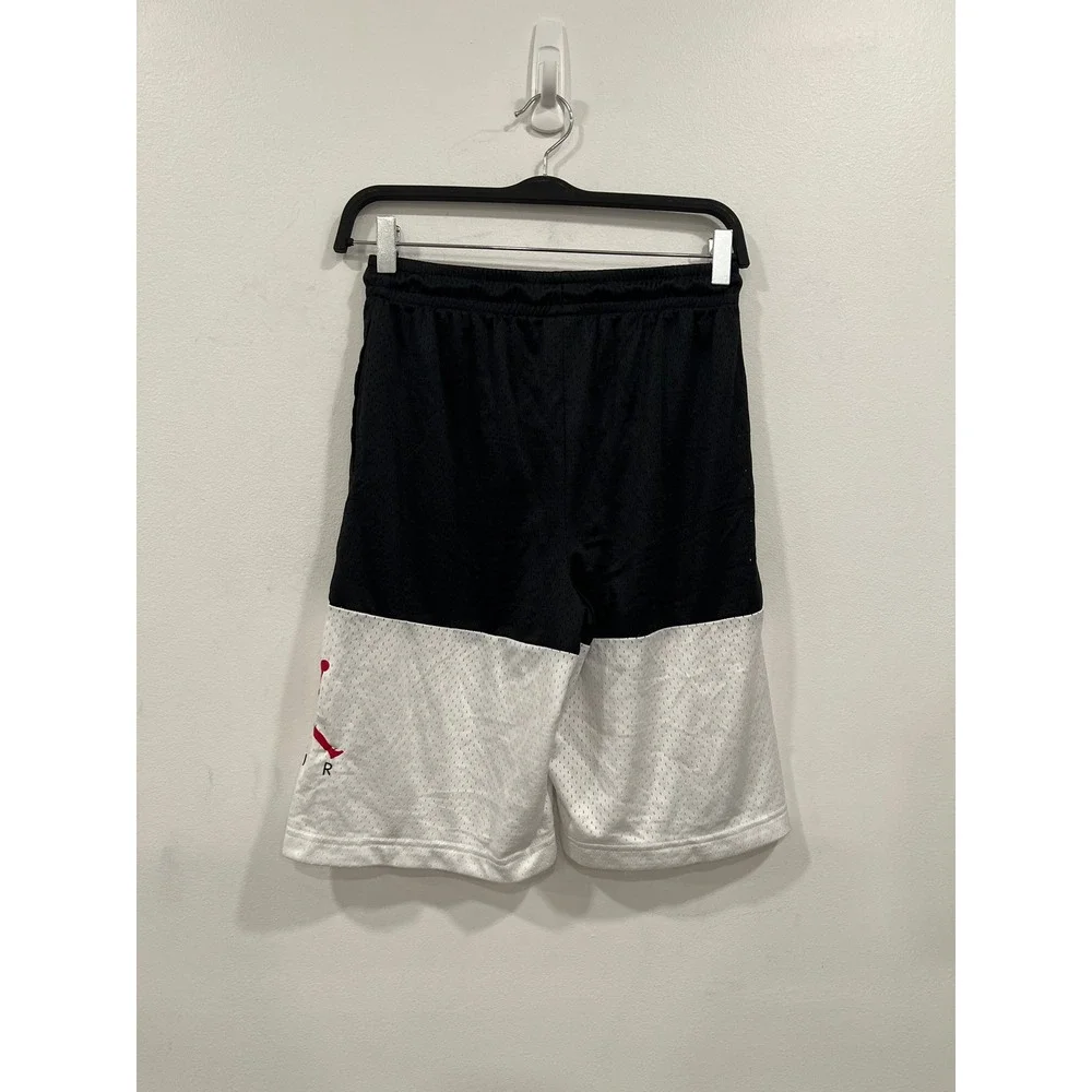 Jordan Basketball Shorts Kids Teen Boys Size XL Black White Mesh AIR Jumpman